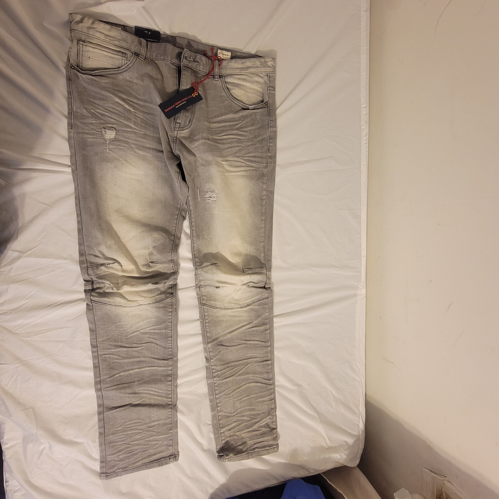 Men's Light Gray Skinny Jeans